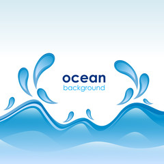 Ocean Background   Vector © puckillustrations