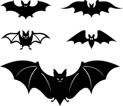 Cartoon style bats – Vector illustration