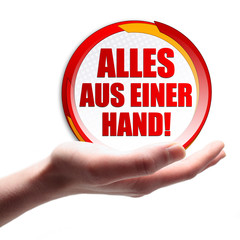Alles aus einer Hand! Button, Icon