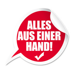 Alles aus einer Hand! Button, Icon
