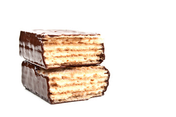two pieces delicious chocolate bar