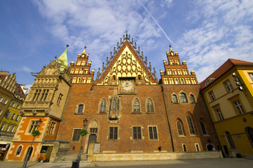 Fototapeta premium Rathaus - Breslau - Polen
