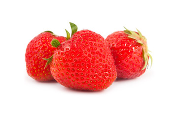 Three ripe strawberry