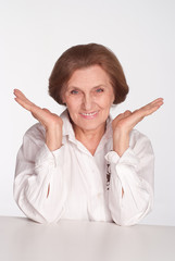 beautiful elderly woman
