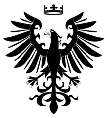 Heraldic eagle with crown