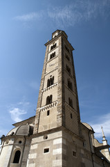 Obraz premium Tirano church at Terminus of Bernini Express in Italy