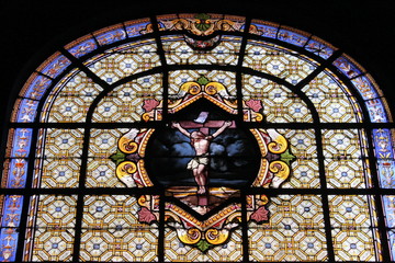 Vitrail de l'église Saint-Sulpice à Paris