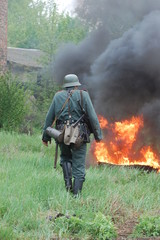 German soldier.WW2 reenacting. Kiev,Ukraine