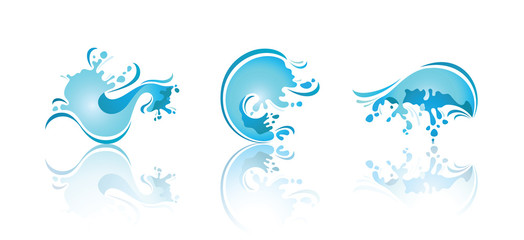 Splashing Waves and Water. Third set icons