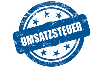 Sternen Stempel blau UMSATZSTEUER © Daniel Ernst