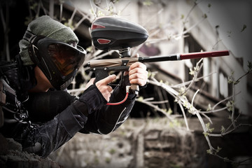 Paintball player