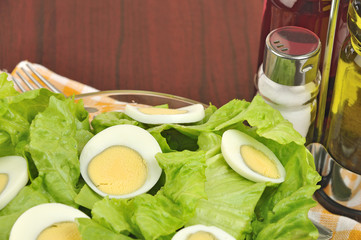 Mimosa salad close up