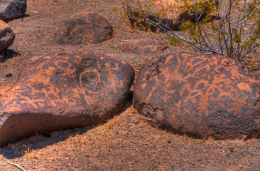 Ancient Arizona Indian petroglyphs