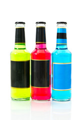 Set wine bottles