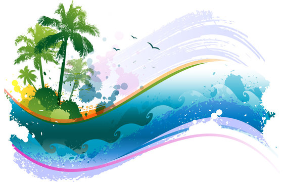 Tropical background illustration