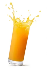 Afwasbaar Fotobehang Sap spatten sinaasappelsap