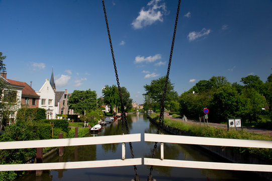 Dutch village at the river