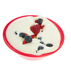 Fresh yogurt with fruit