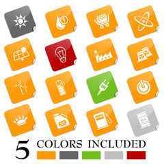 Energy icons - sticky series