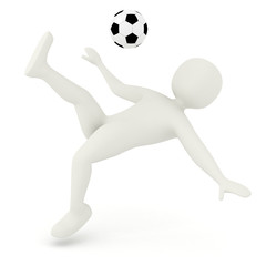 3d man makin bicycle kick