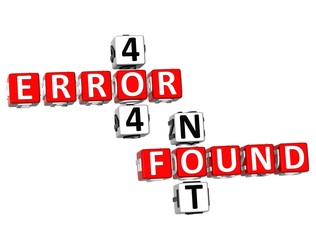 3D Not Found and Error 404 Crossword