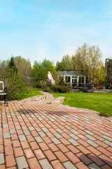 Patio furniture in the garden