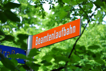 Straßenschild Beamtenlaufbahn in Kiel