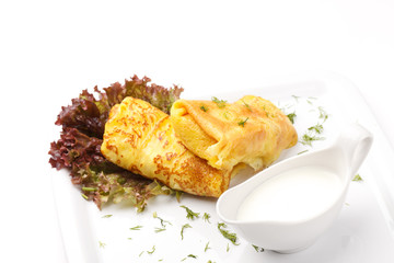 pancakes with sour cream