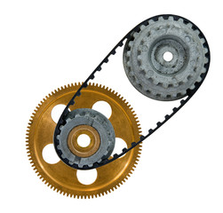 cogwheel with gear on a white background