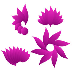 floral logo elements