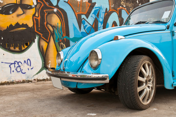 Graffiti and old car