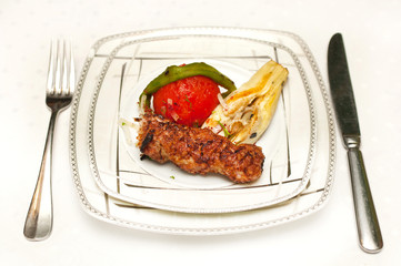 Lamb lulya-kebab.