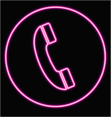 bouton neon téléphone