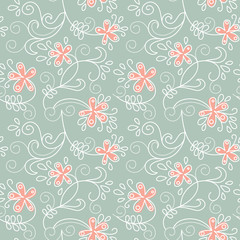 .Floral ornament. Vector illustration of summer background