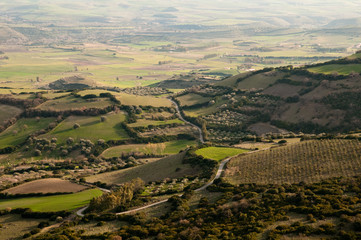 Sardinia, Italy: landscape of Campidano region at late evening