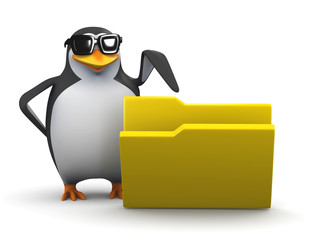 3d Penguin places his files in this folder