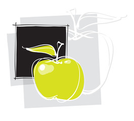 apple icon, page layout (vector)