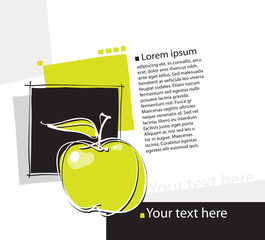 apple icon, page layout (vector)