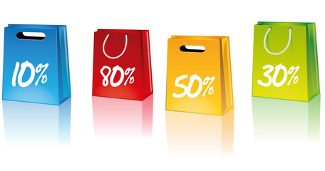 Icon Shop Einkaufstüte Sale 10% 80% 50% 30%