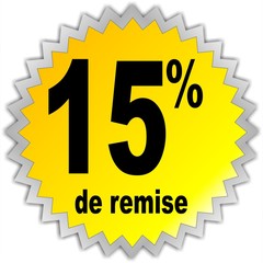 BOUTON 15% DE REMISE