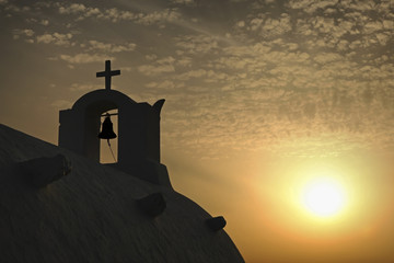 Oia church in Santorini island Greece