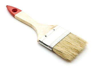 Brand new paint brush isolated on a white background