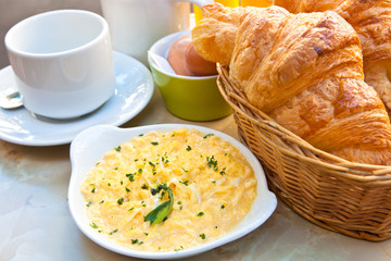 Breakfast with coffee