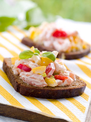 bread with salad