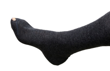Calzino bucato