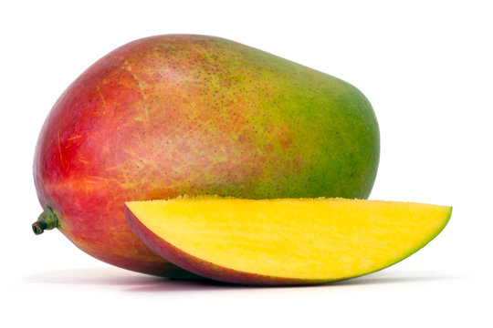 mango with clipping path over white background