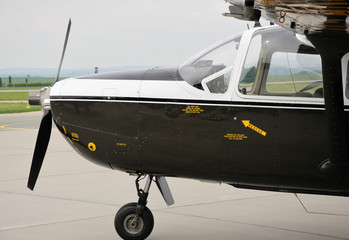 Cockpit of plane