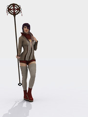 3D fantasy sorceress