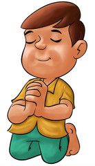 Boy praying