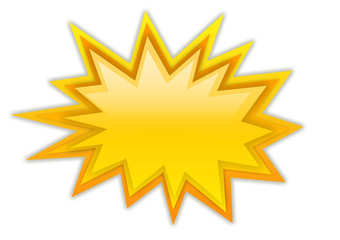 Boom splash star isolated on white © Arcady